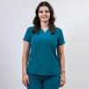 Bluza medicala Lotus Flex, stretch, turcoaz inchis, TS-NP10