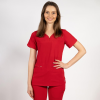 Bluza medicala Lotus Flex, stretch, rosu, TS-NP10 XS