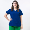 Bluza medicala Lotus Flex, stretch, albastru royal, CVC-NP4 2XL