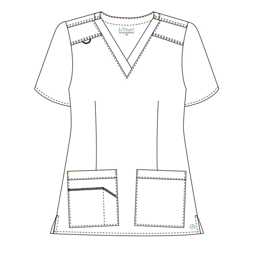 Bluza medicala Lotus Flex, stretch, verde chirurgical, CVC-NP1