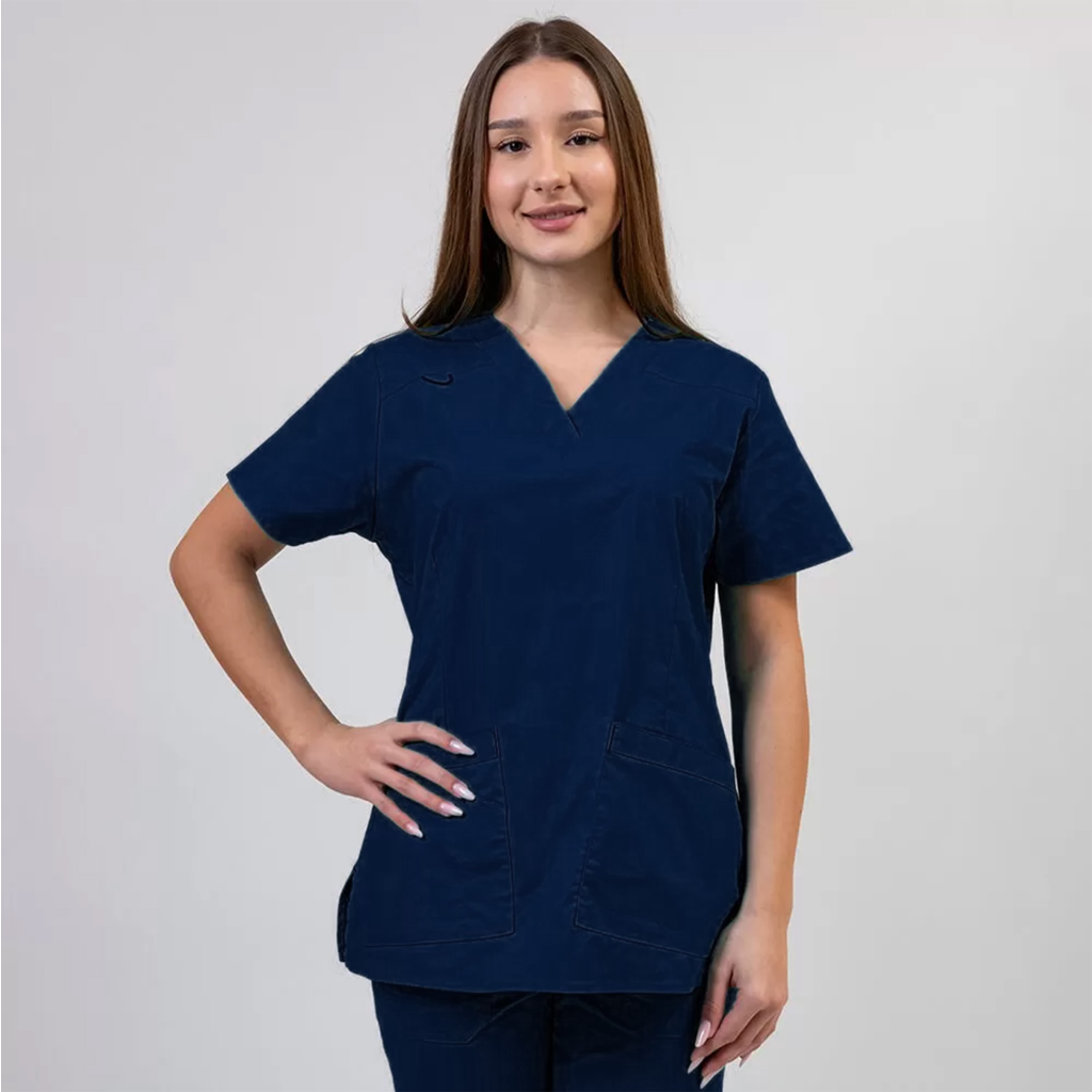 Bluza medicala Lotus Flex, stretch, Bleumarin, CVC-NP1 XS