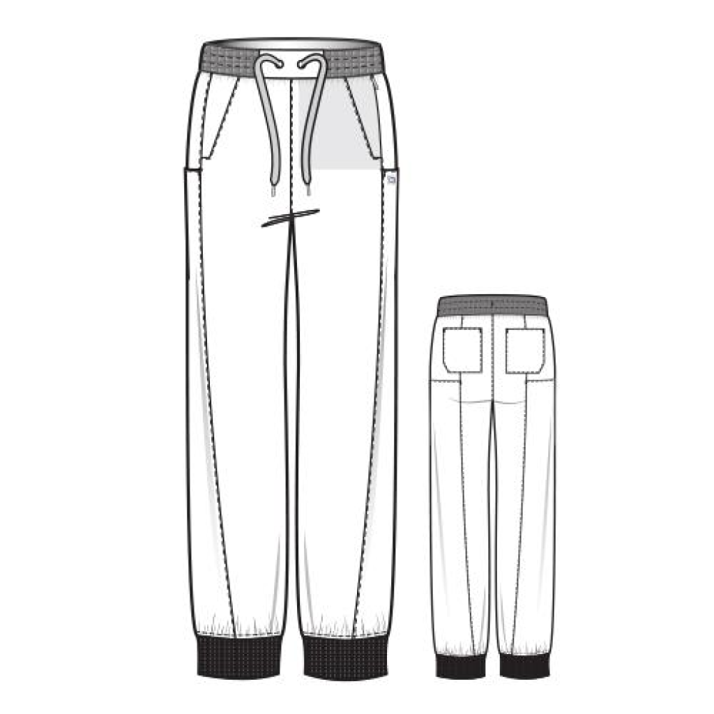 Pantaloni uniforma medicala, WonderWink Aero, 5329-WHITE