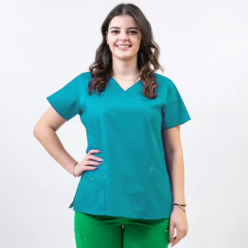 Bluza medicala Lotus Flex, stretch, Sea Frost, CVC-NP4 2XL