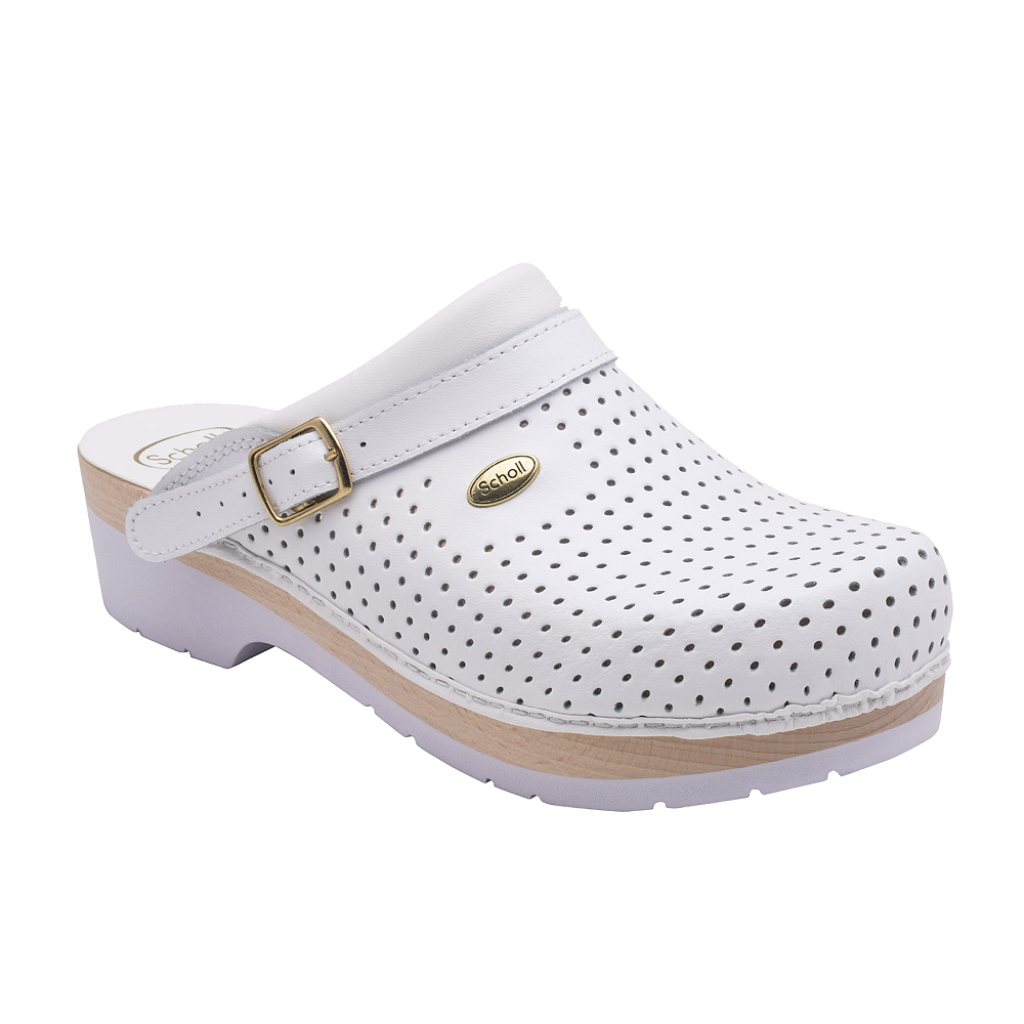 Saboti Scholl Clog Supercomfort Alb  37