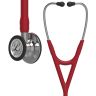 Pachet cardio - Stetoscop Littmann Cardiology IV Rosu burgund, capsula oglinda 6170 + Borseta stetoscop Cardio Neagra