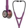 Pachet cardio - Stetoscop Littmann Cardiology IV Plum capsula curcubeu stem violet 6205 + Borseta stetoscop Cardio Neagra